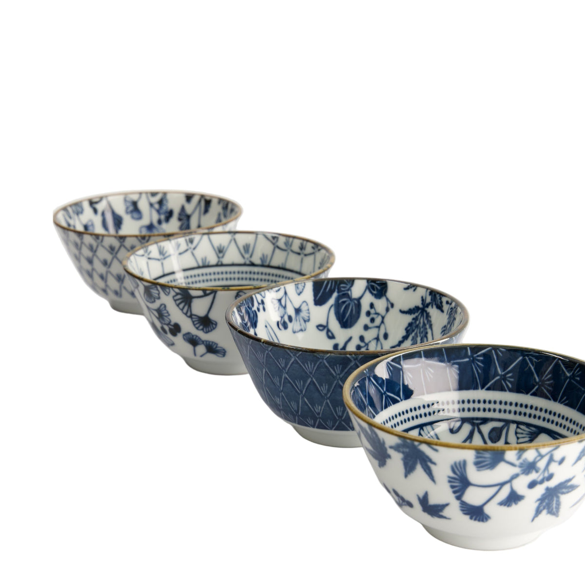 Flora Japonica Rice Bowl Giftset 4pc 12cm Mixed Gift Boxed