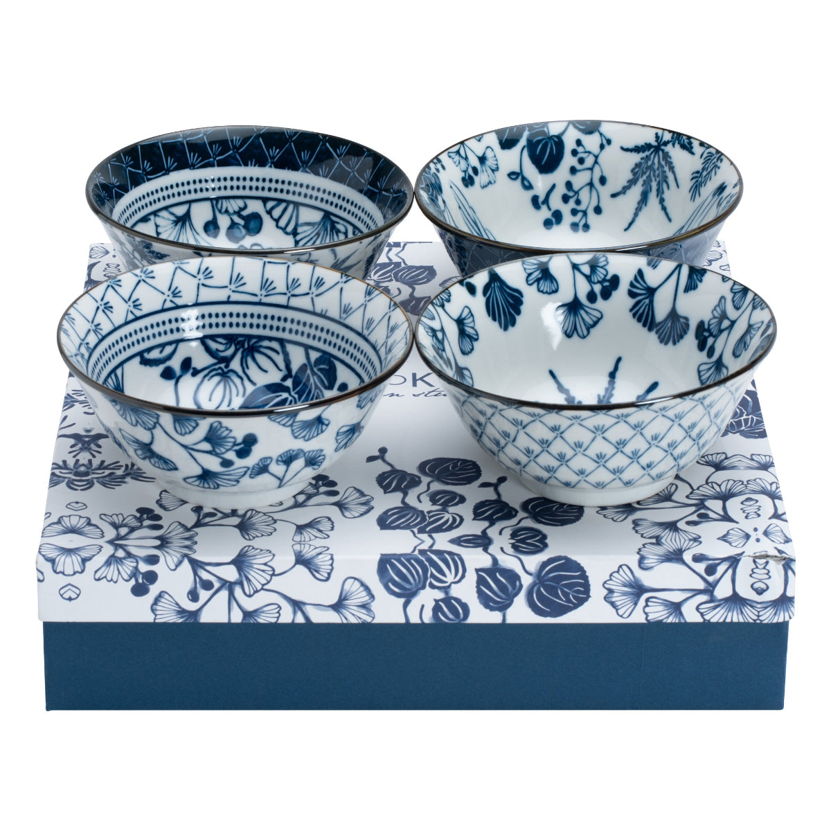 Flora Japonica Tayo Bowl Giftset 4pc 15cm Mixed Gift Boxed