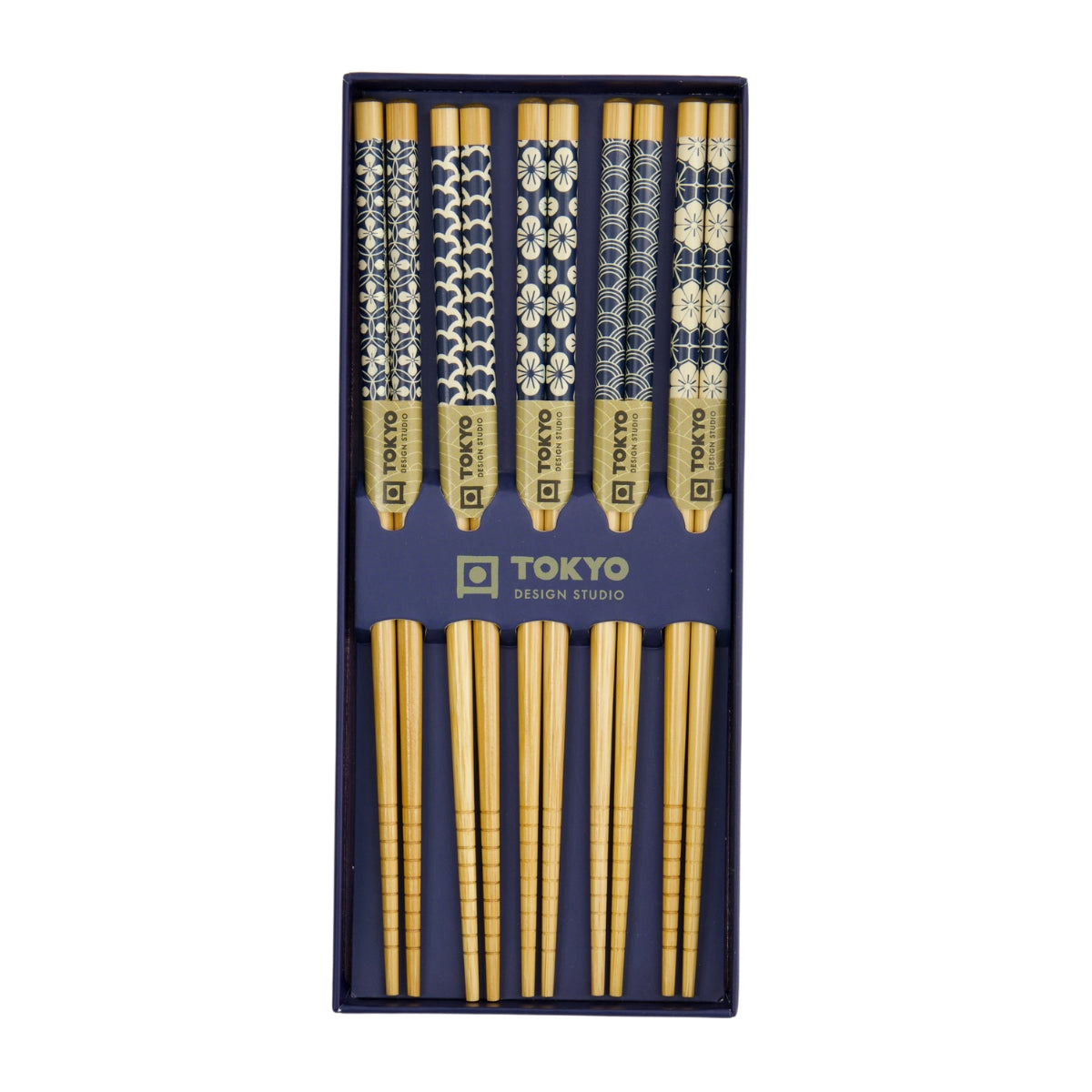 Tokyo Design Chopstick Giftset 5pc Blue Gift Boxed