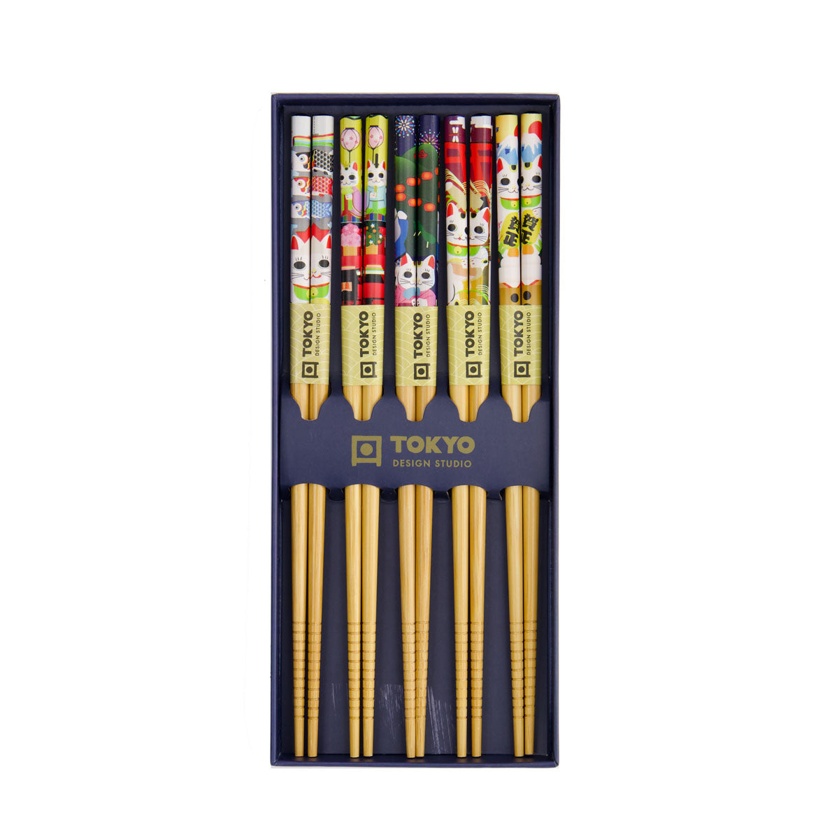 Tokyo Design Chopstick Giftset 5pc Lucky & Koinobori Gift Boxed