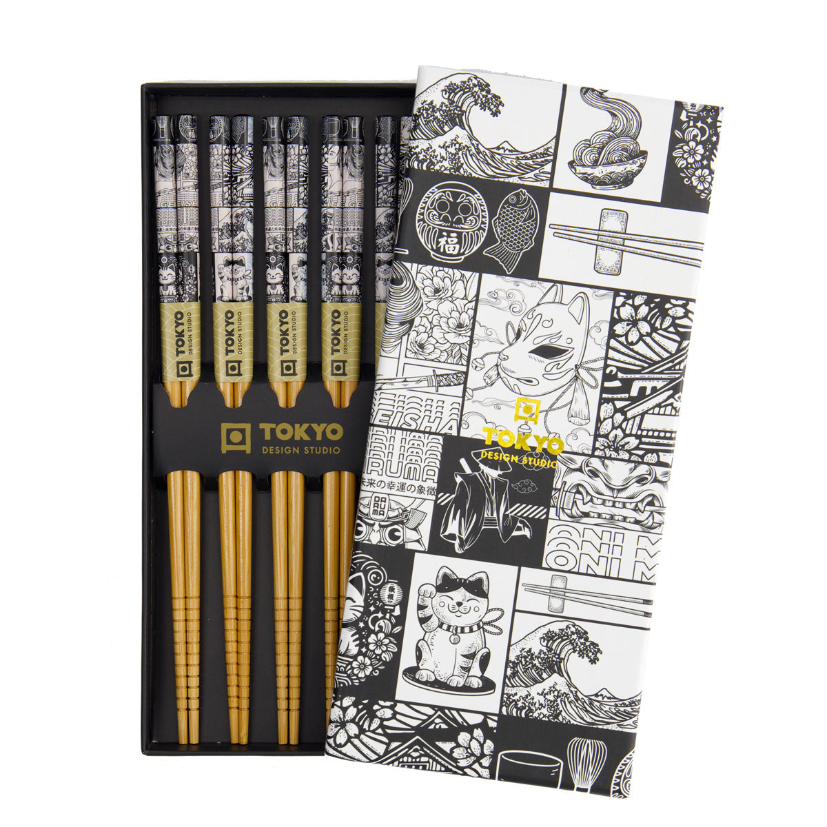 Tokyo Design Chopstick Giftset 5pc Tokyo Fan Gift Boxed