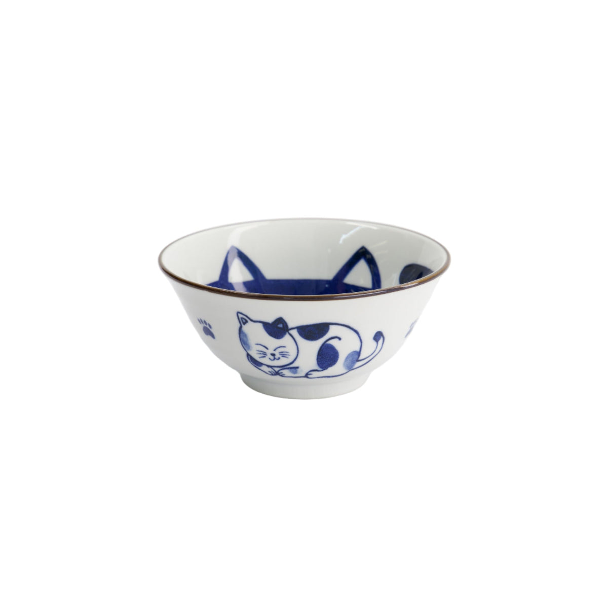 Kawaii Cat Neko Tayo Bowl 15x6.5cm Blue Cat