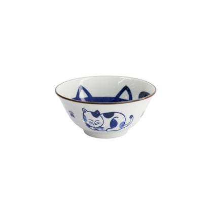 Kawaii Cat Neko Tayo Bowl 15x6.5cm Blue Cat