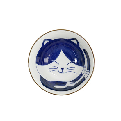 Kawaii Cat Neko Tayo Bowl 15x6.5cm Blue Cat