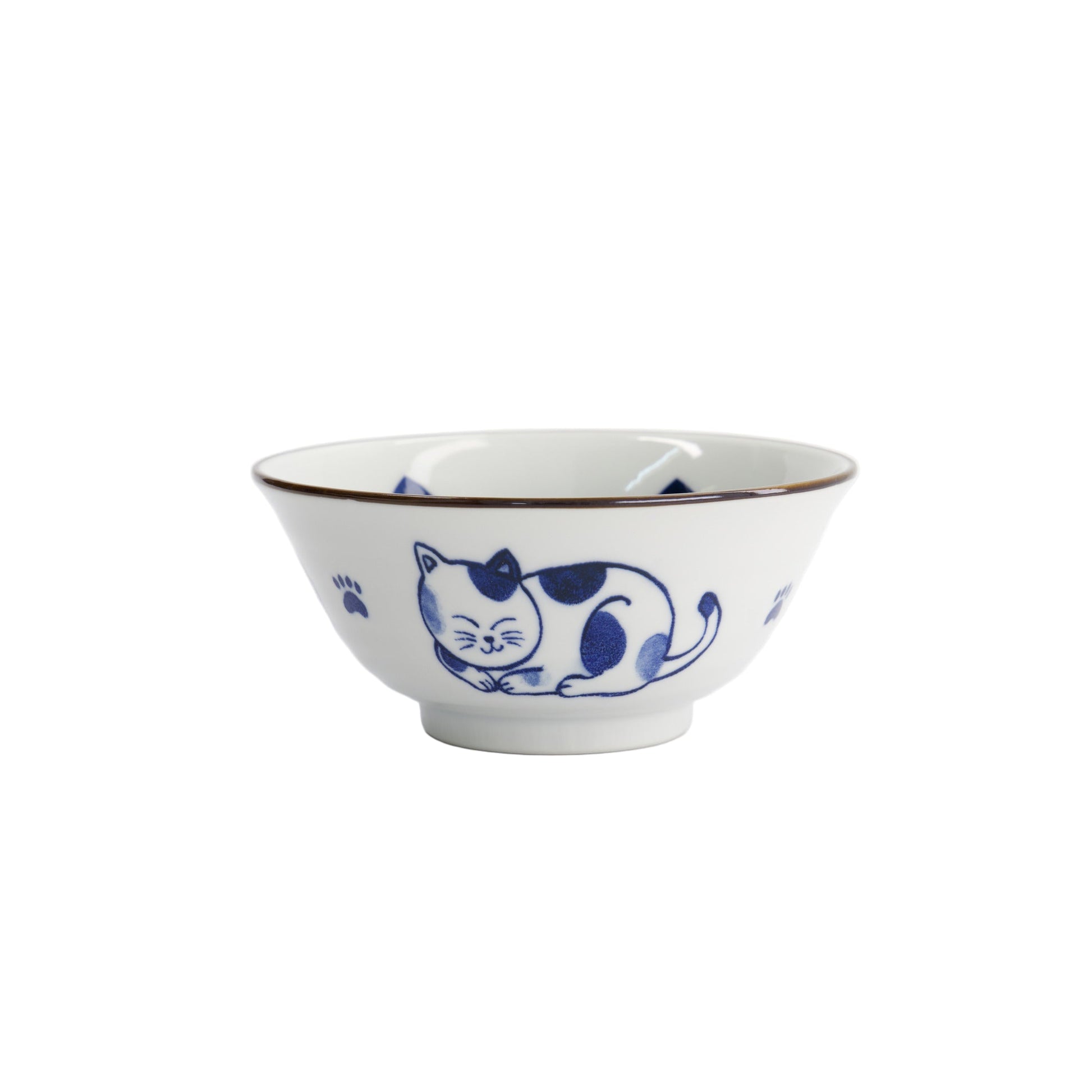 Kawaii Cat Neko Tayo Bowl 15x6.5cm Blue Cat