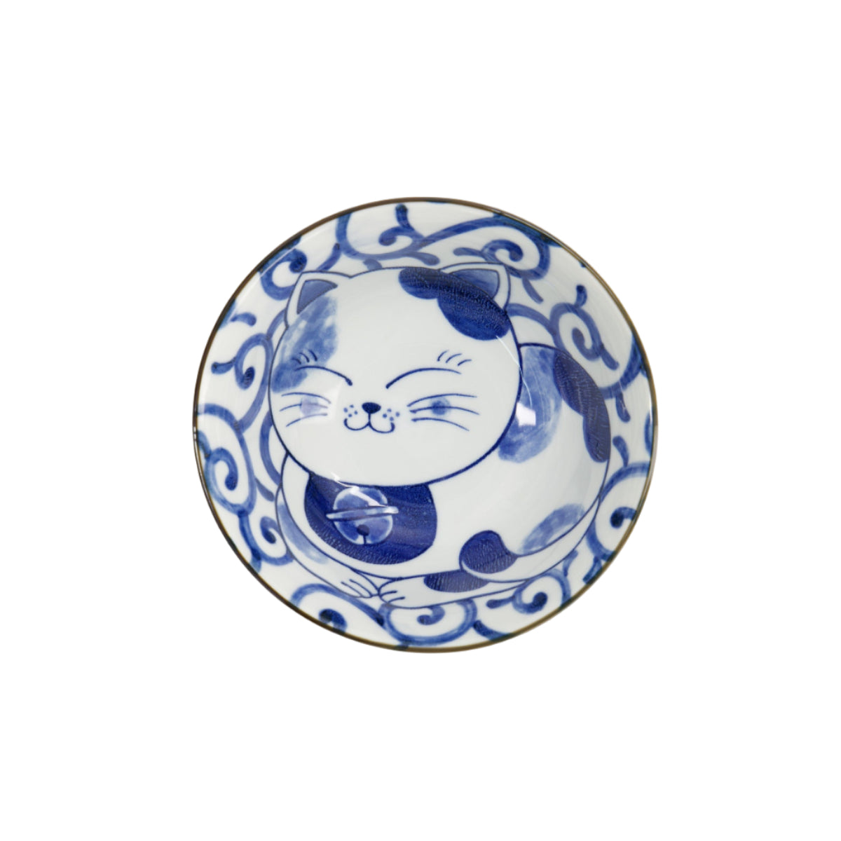 Kawaii Cat Neko Tayo Bowl 15x6.5cm Swirl Cat