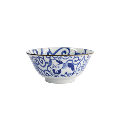 Kawaii Cat Neko Tayo Bowl 15x6.5cm Swirl Cat