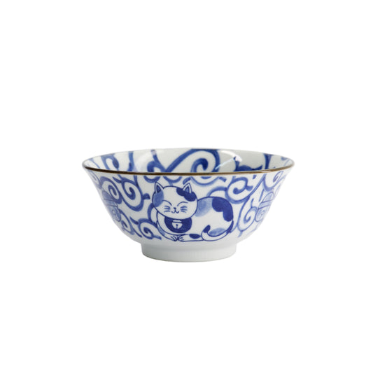 Kawaii Cat Neko Tayo Bowl 15x6.5cm Swirl Cat