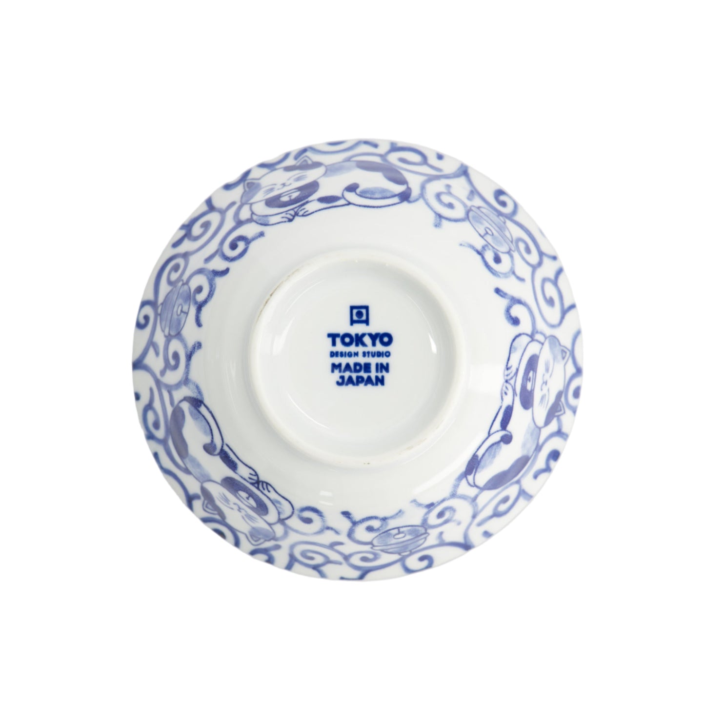 Kawaii Cat Neko Tayo Bowl 15x6.5cm Swirl Cat