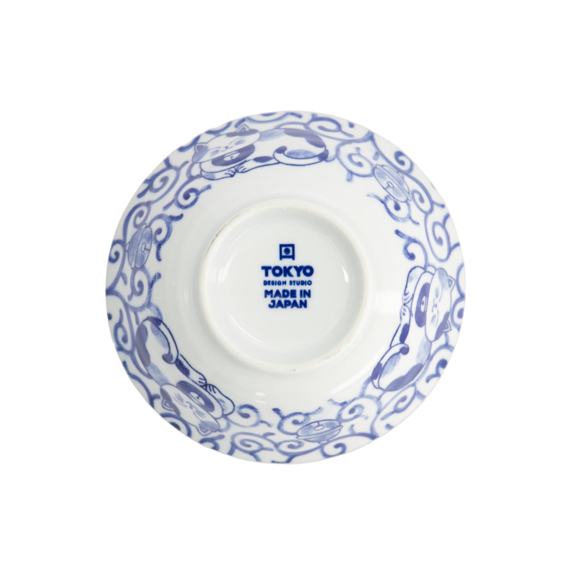 Kawaii Cat Neko Tayo Bowl 15x6.5cm Swirl Cat