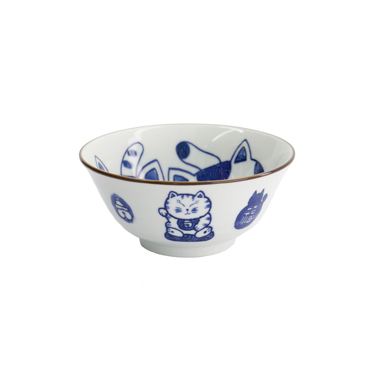 Kawaii Cat Neko Tayo Bowl 15x6.5cm Twin Cat