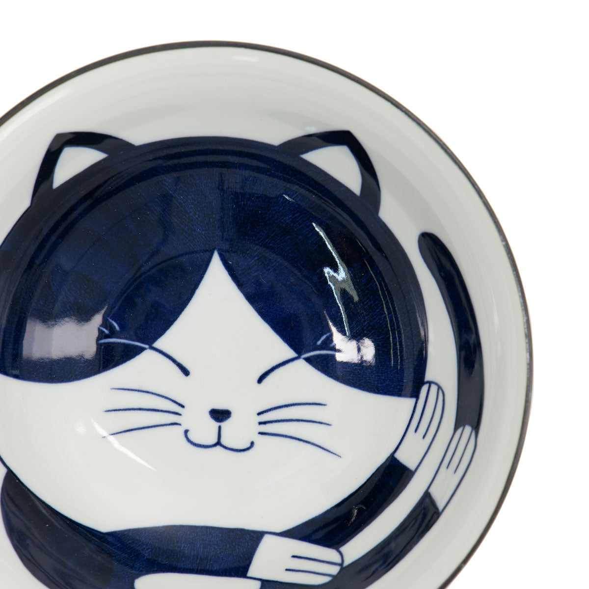 Kawaii Cat Neko Ramen Bowl 20x7.5cm Blue Cat