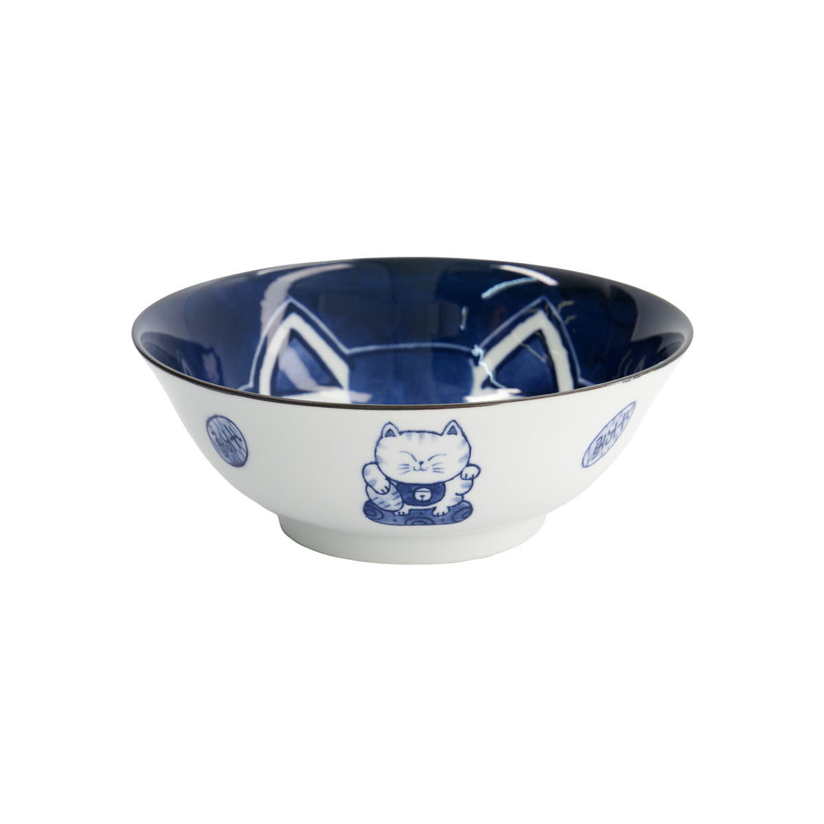 Kawaii Cat Neko Ramen Bowl 20x7.5cm White Cat