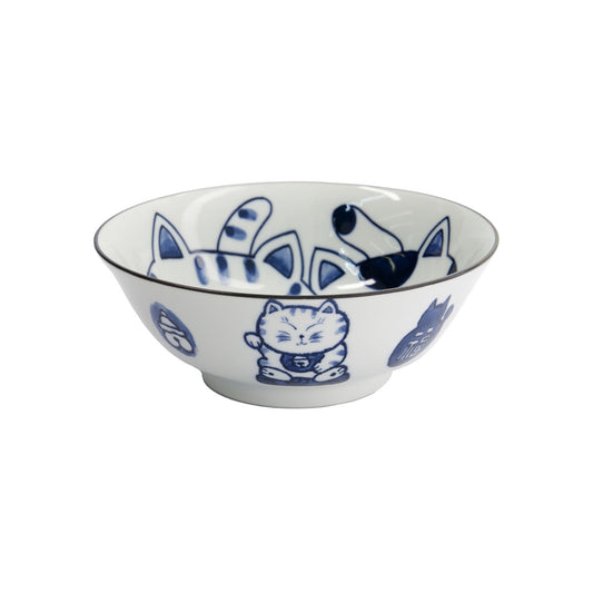 Kawaii Cat Neko Ramen Bowl 20x7.5cm Twin Cat