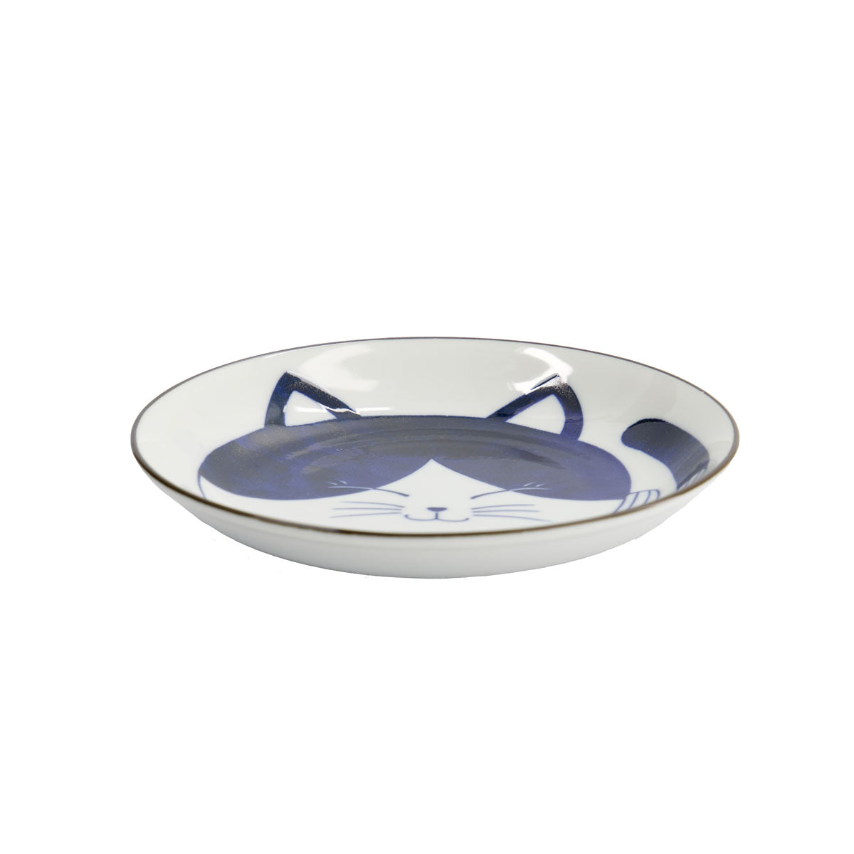 Kawaii Cat Neko Plate 16.5cm Blue Cat