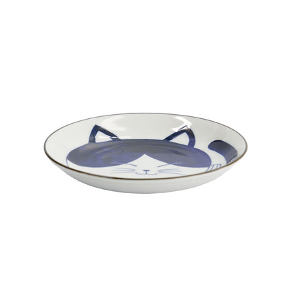 Kawaii Cat Neko Plate 16.5cm Blue Cat