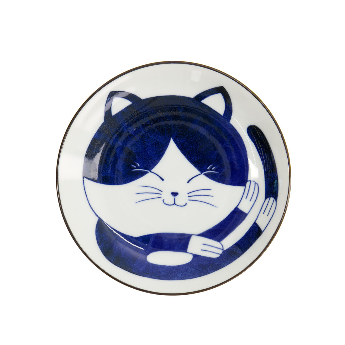 Kawaii Cat Neko Plate 16.5cm Blue Cat