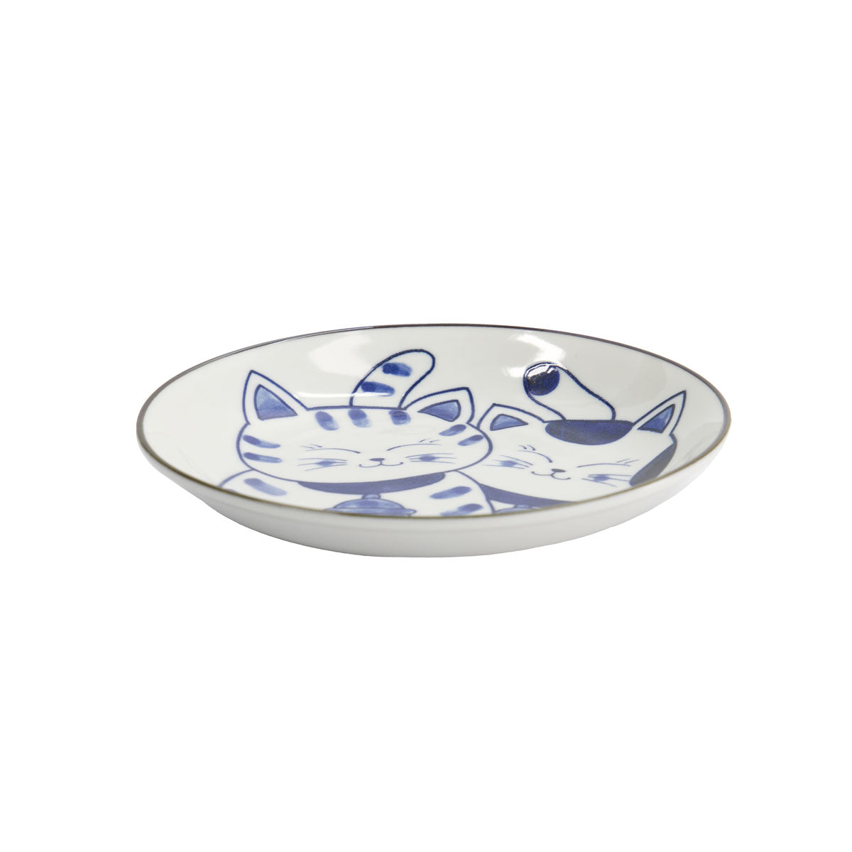 Kawaii Cat Neko Plate 16.5cm Twin Cat