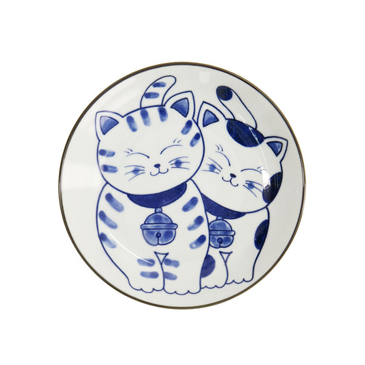 Kawaii Cat Neko Plate 16.5cm Twin Cat