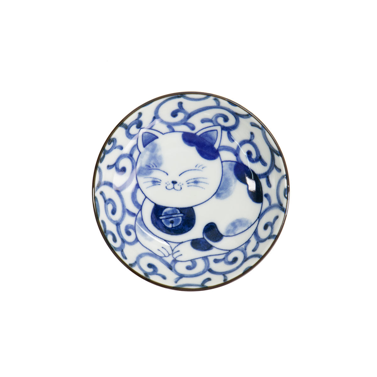 Kawaii Cat Neko Sauce Dish 10x2.5cm Swirl Cat