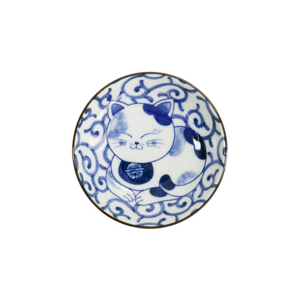 Kawaii Cat Neko Sauce Dish 10x2.5cm Swirl Cat