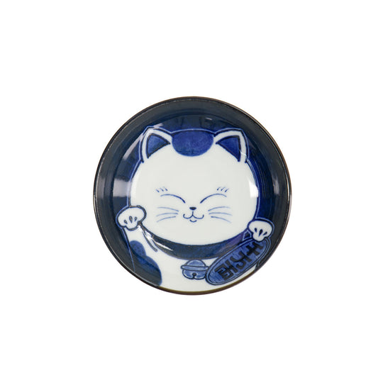 Kawaii Cat Neko Sauce Dish 10x2.5cm White Cat