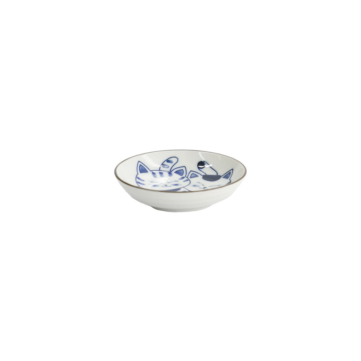 Kawaii Cat Neko Sauce Dish 10x2.5cm Twin Cat