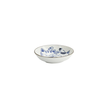 Kawaii Cat Neko Sauce Dish 10x2.5cm Twin Cat