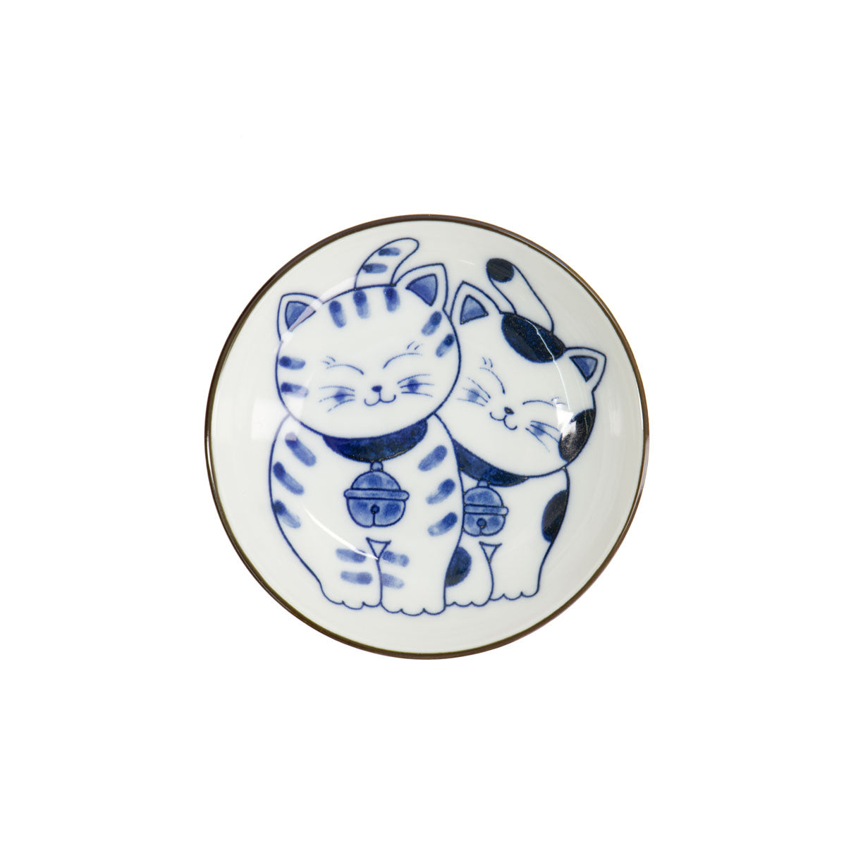 Kawaii Cat Neko Sauce Dish 10x2.5cm Twin Cat