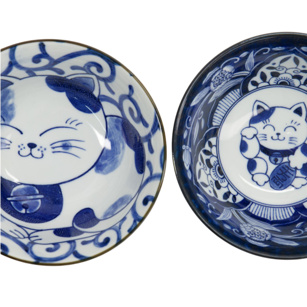 Kawaii Cat Neko Bowl 2pc With Chopsticks Swirl Cat Gift Boxed