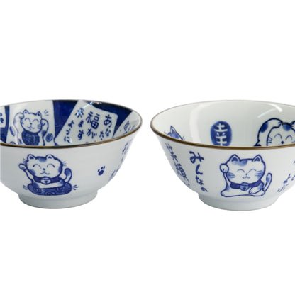 Kawaii Cat Neko Bowl 2pc With Chopsticks White Cat Gift Boxed