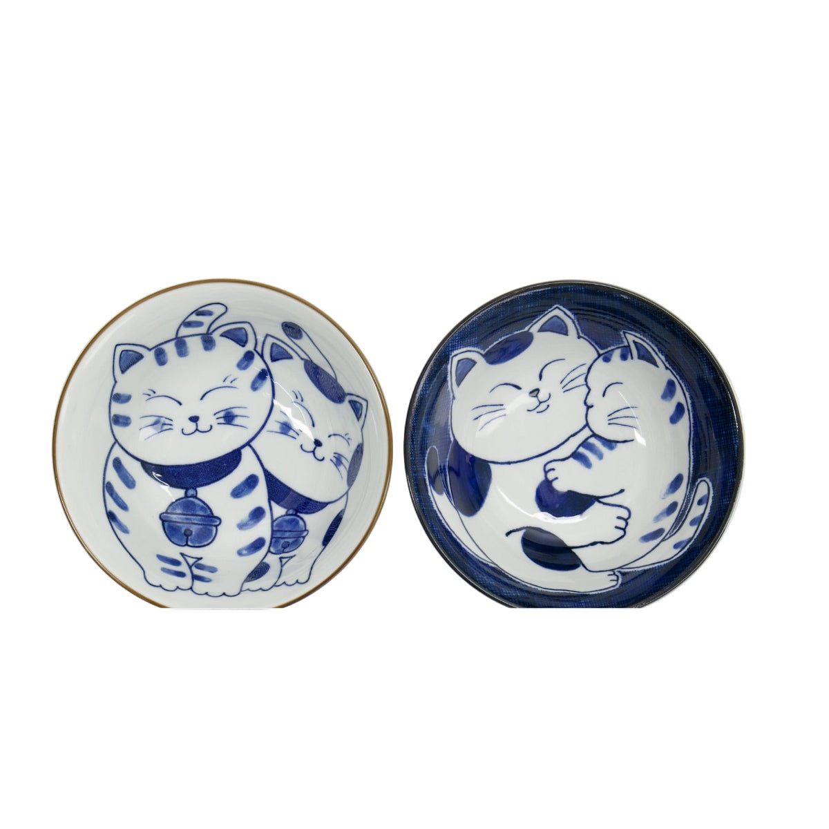 Kawaii Cat Neko Bowl 2pc With Chopsticks Twin Cat Gift Boxed