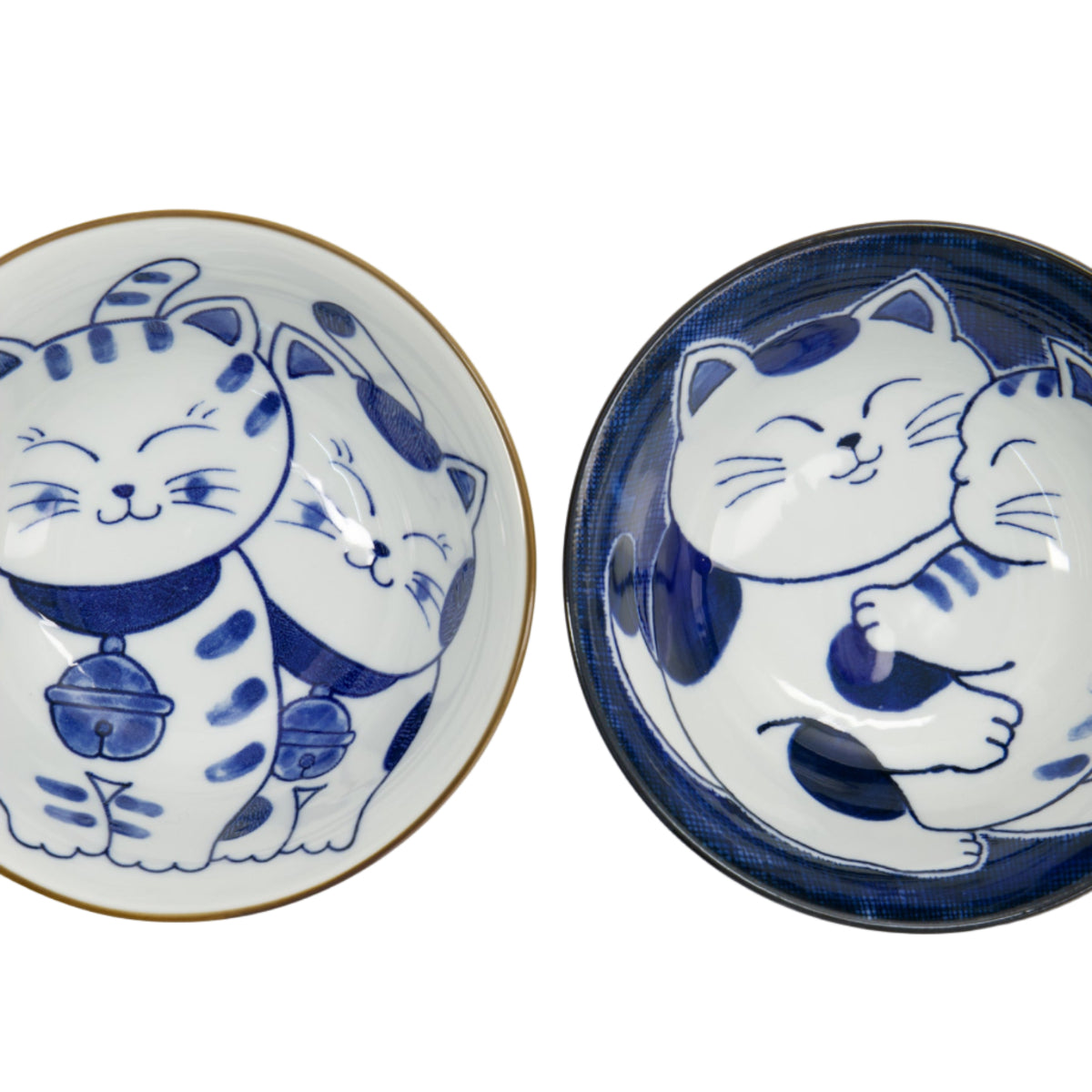 Kawaii Cat Neko Bowl 2pc With Chopsticks Twin Cat Gift Boxed