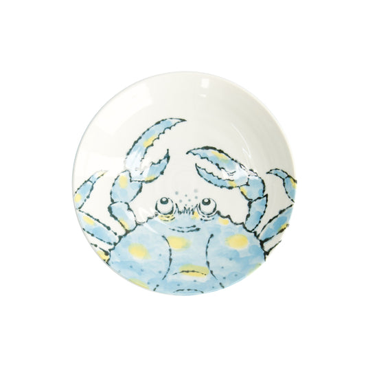Tokyo Design Studio Seafood Deep Plate 21.5x5cm Crab Light Blue