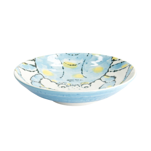 Tokyo Design Studio Seafood Deep Plate 21.5x5cm Crab Light Blue