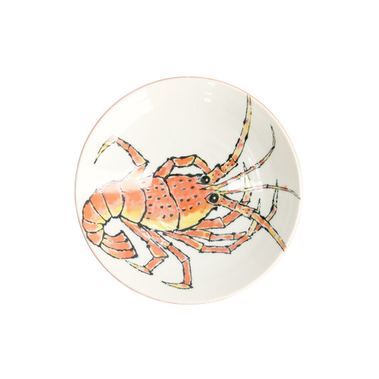 Tokyo Design Studio Seafood Deep Plate 21.5x5cm Lobster Red