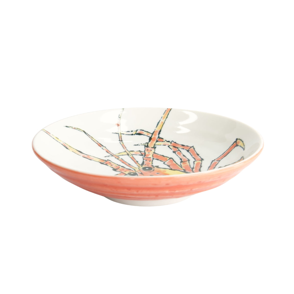 Tokyo Design Studio Seafood Deep Plate 21.5x5cm Lobster Red