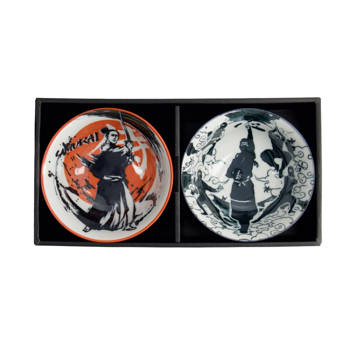 Tokyo Design Studio Asakusa Tayo Bowl 2pc With Chopsticks Gift Boxed - Samurai