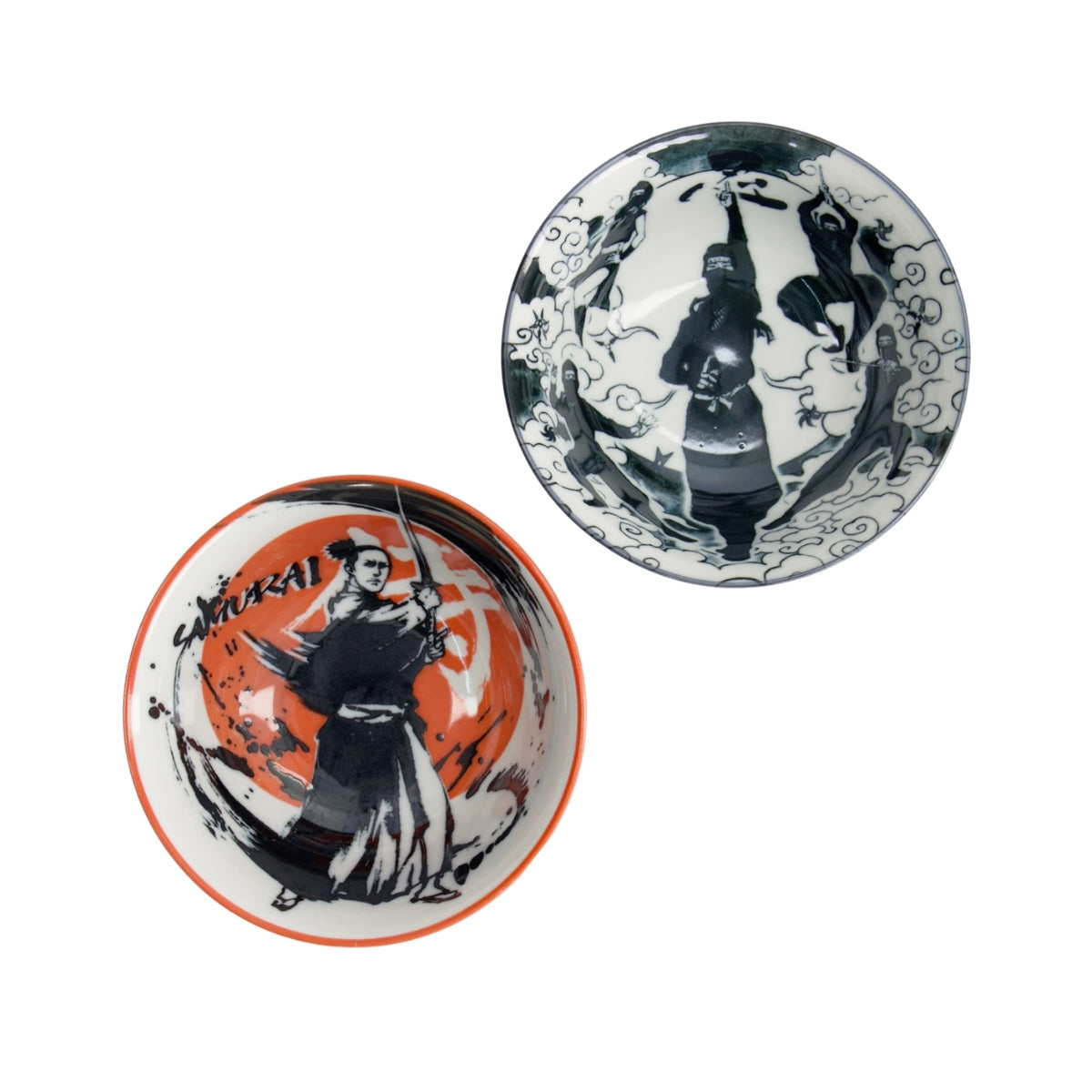 Tokyo Design Studio Asakusa Tayo Bowl 2pc With Chopsticks Gift Boxed - Samurai