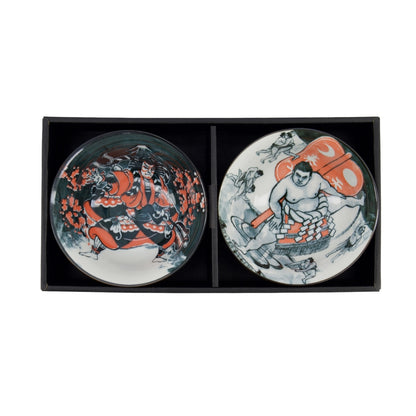 Tokyo Design Studio Asakusa Tayo Bowl 2pc With Chopsticks Gift Boxed - Kabuki 