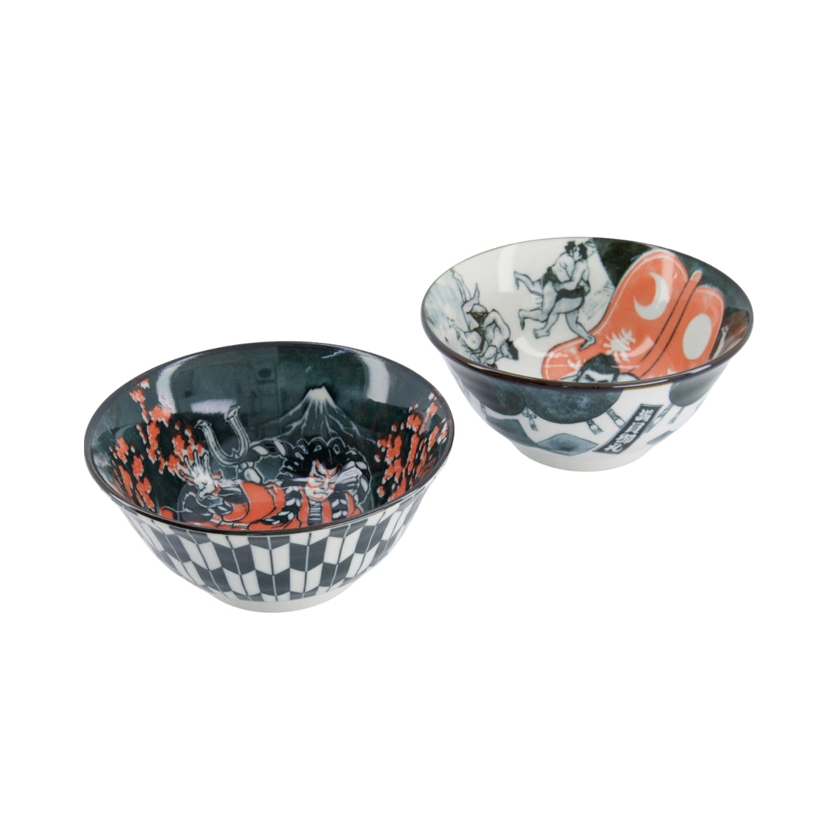 Tokyo Design Studio Asakusa Tayo Bowl 2pc With Chopsticks Gift Boxed - Kabuki 