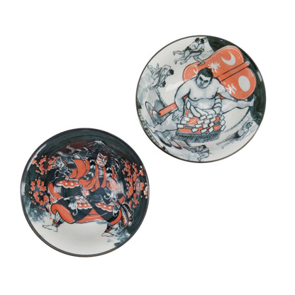 Tokyo Design Studio Asakusa Tayo Bowl 2pc With Chopsticks Gift Boxed - Kabuki 