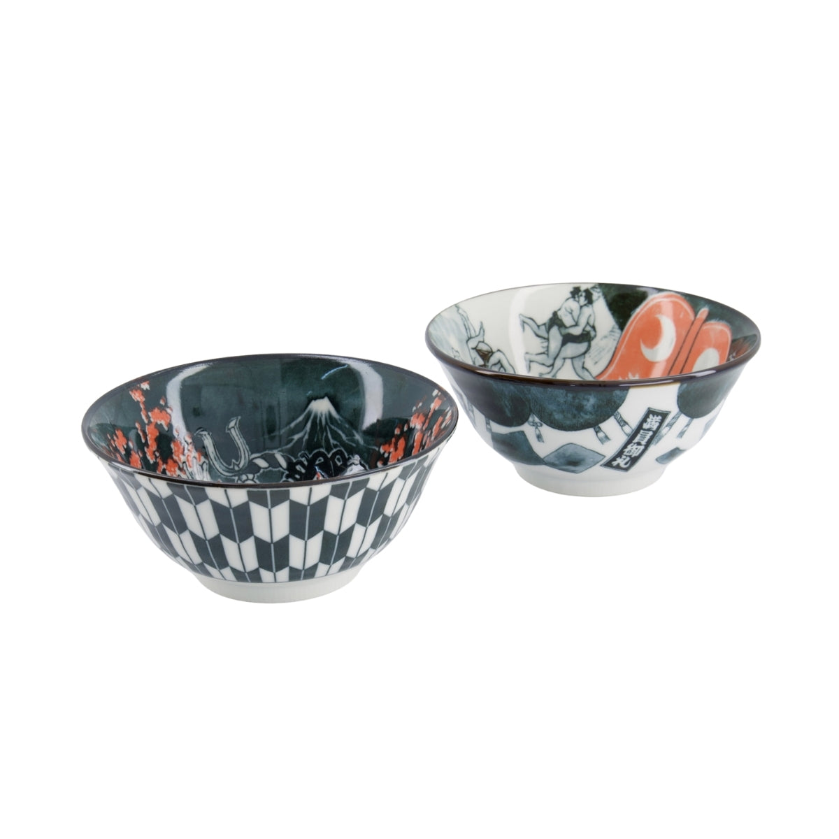 Tokyo Design Studio Asakusa Tayo Bowl 2pc With Chopsticks Gift Boxed - Kabuki 