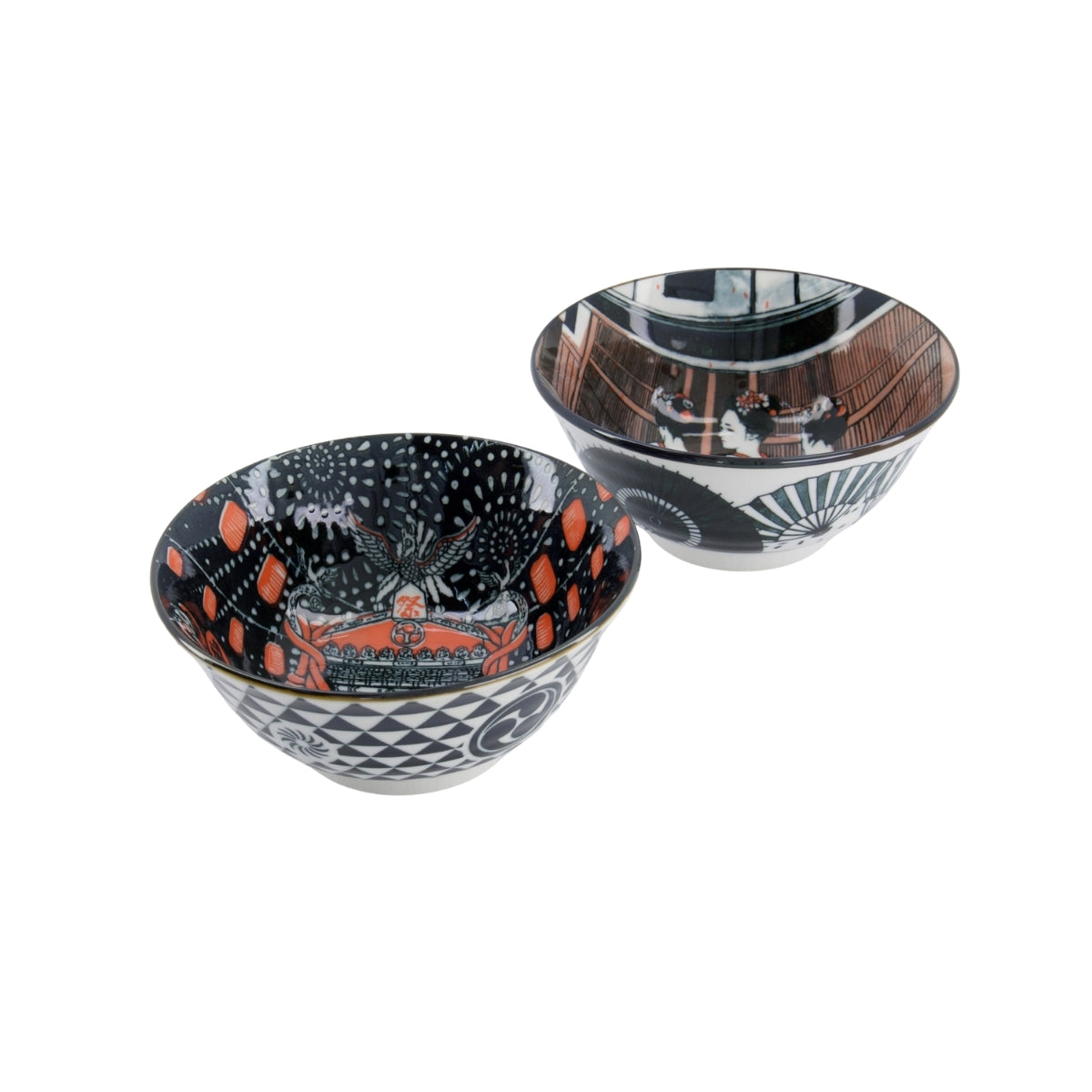 Tokyo Design Studio Asakusa Tayo Bowl 2pc With Chopsticks Gift Boxed - Geisha