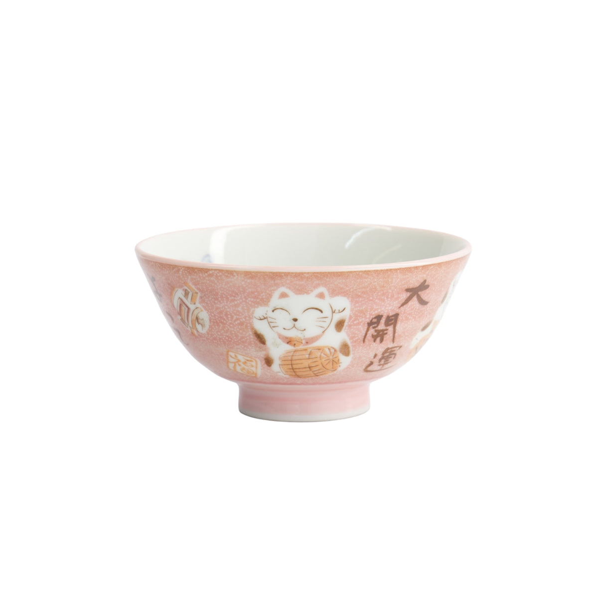 Tokyo Design Studio Kawaii Rice Bowl 11.5x6cm Cat Neko - Fortune Pink