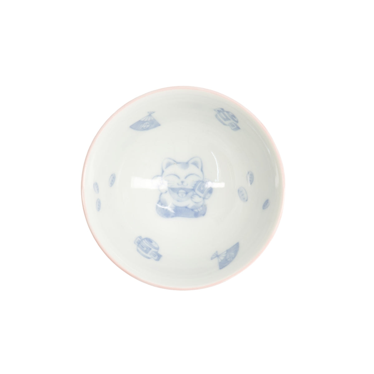 Tokyo Design Studio Kawaii Rice Bowl 11.5x6cm Cat Neko - Fortune Pink