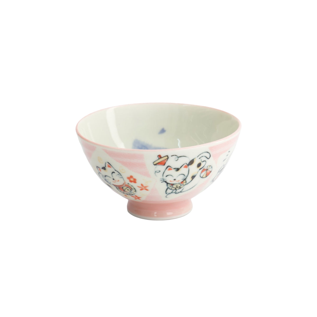 Tokyo Design Studio Kawaii Rice Bowl 11.5x6cm Cat Neko - Card Pink