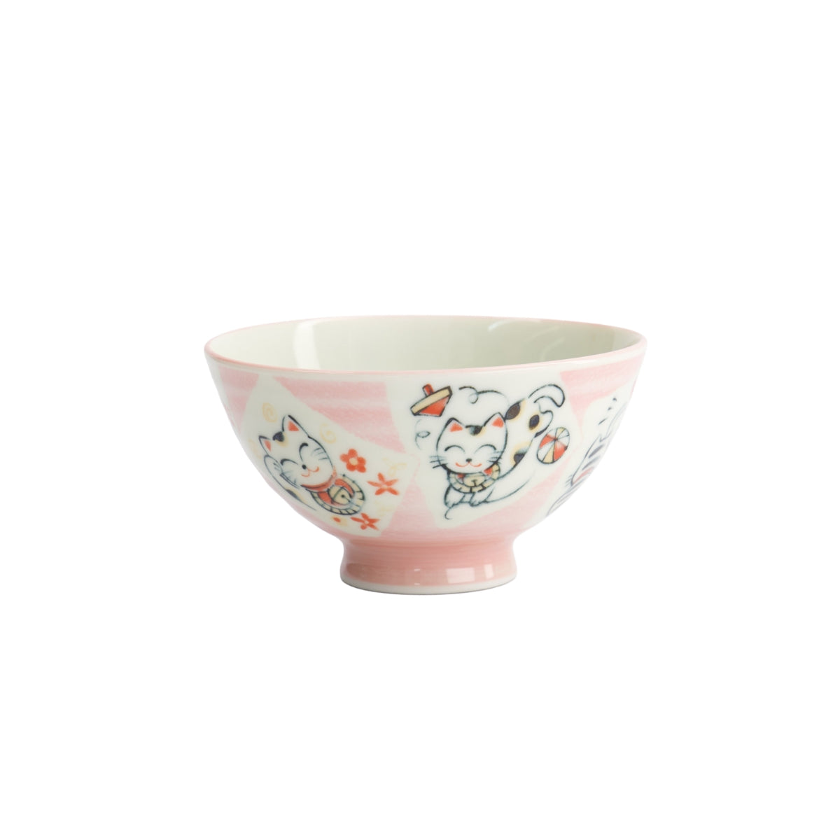 Tokyo Design Studio Kawaii Rice Bowl 11.5x6cm Cat Neko - Card Pink