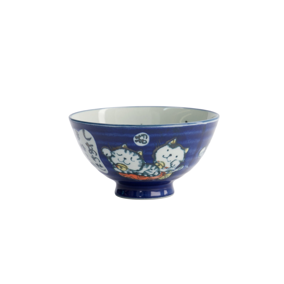 Tokyo Design Studio Kawaii Rice Bowl 11.5x6cm Cat Neko - Blessed Blue
