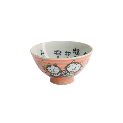 Tokyo Design Studio Kawaii Rice Bowl 11.5x6cm Cat Neko - Blessed Pink